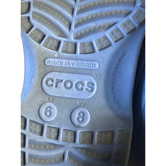 Crocs Womens Classic Clog Blue Slip-On Sandals Size 8 Lightweight Comfort Shoes - Picture 7 of 8
